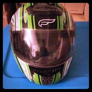Full face flip up motorcycle helmet